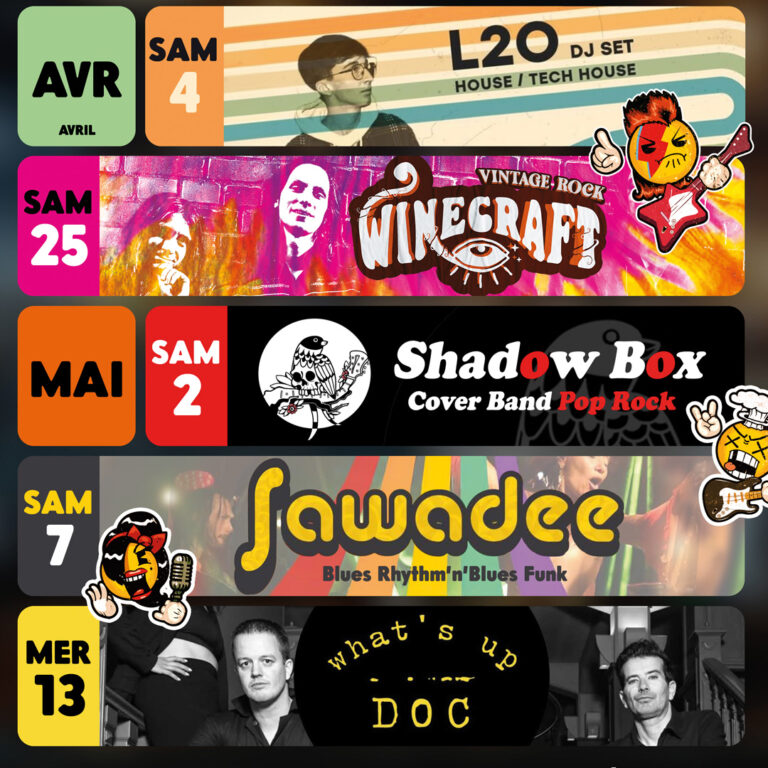 Les concerts en avril / Mai au Kraft Point de Mulhouse