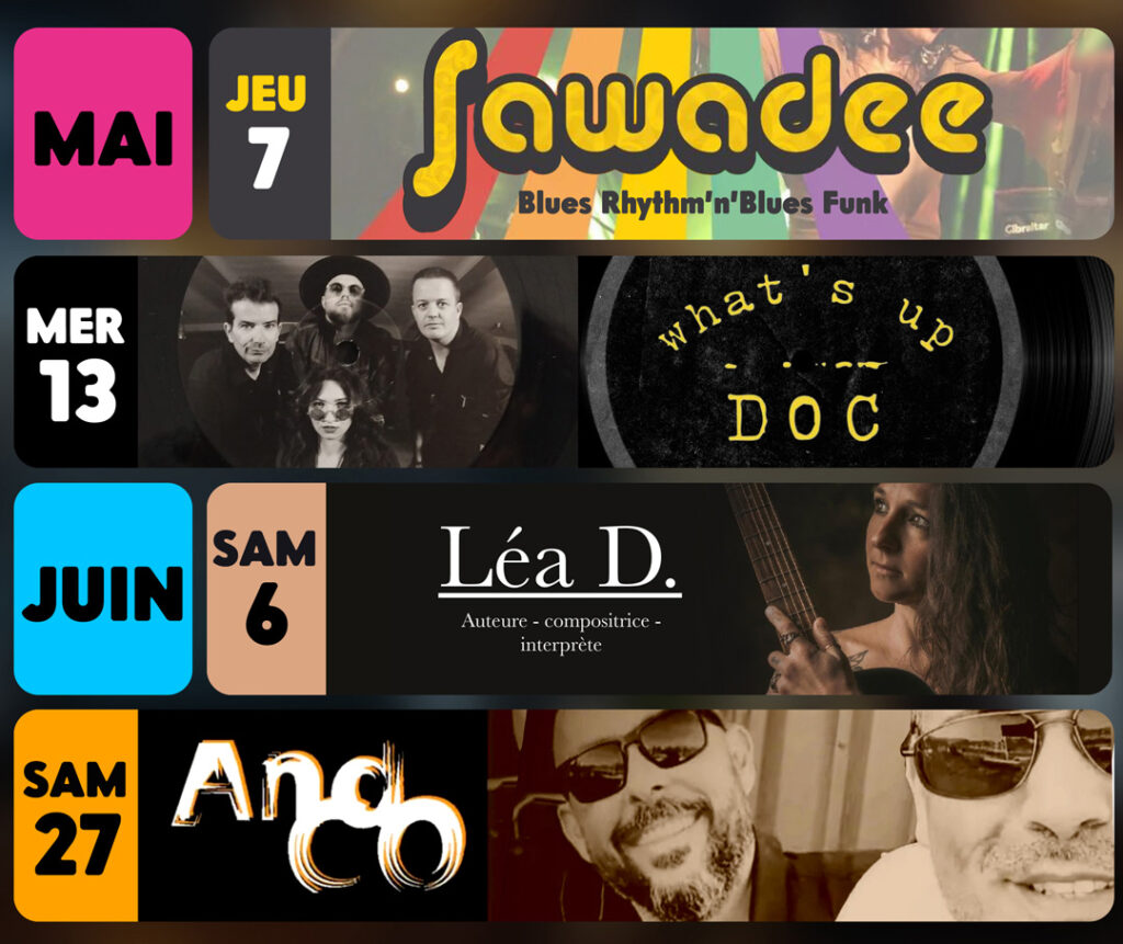 Planning des concerts au Kraft Point de Mulhouse.